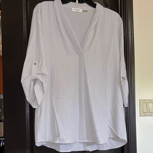 Calvin Klein V-Neck Dress Blouse